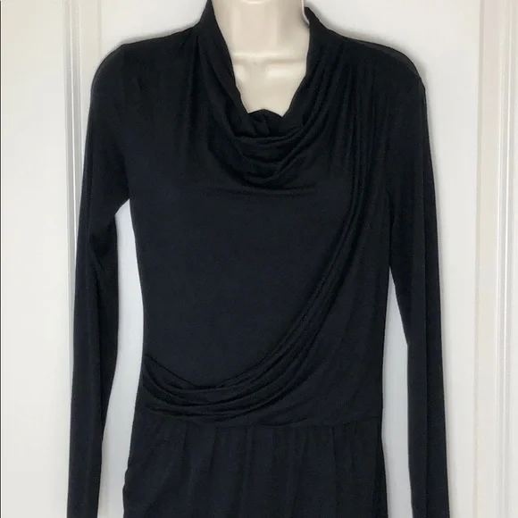 Threedots Black Drapped Dress - Picture 5 of 6